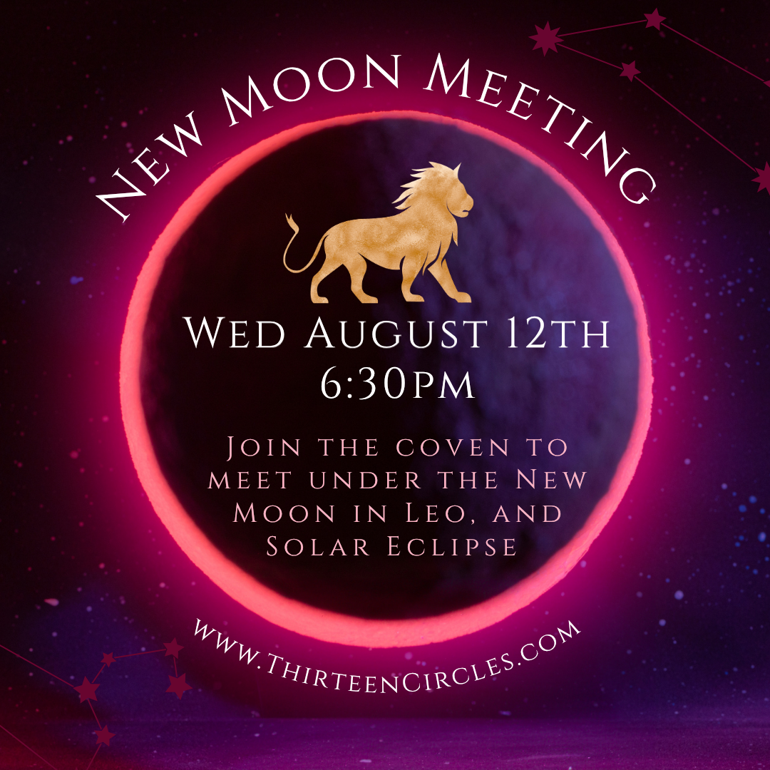August New Moon Meeting - Wednesday 8/12 6:30pm