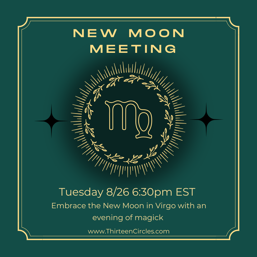 August New Moon Meeting - Tuesday 26th 6:30pm
