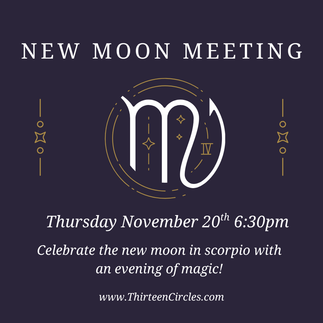 November New Moon Meeting - Thursday November 20th 6:30pm