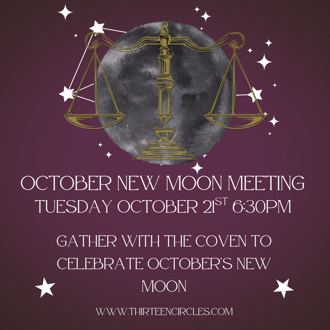 October New Moon Meeting - Tuesday October 21st 6:30pm
