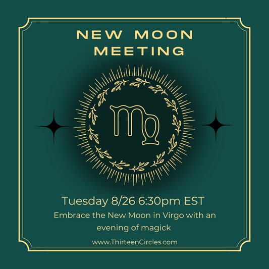August New Moon Meeting - Tuesday 26th 6:30pm