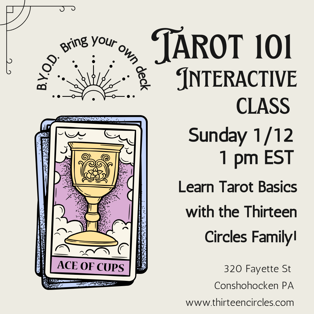 Tarot 101 Class - Sunday 1/12 1pm EST