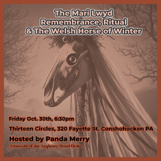 The Mari Lwyd, Remembrance, Ritual & the Welsh Horse of Winter with Panda Merry- Fri Oct 30th 6:30pm