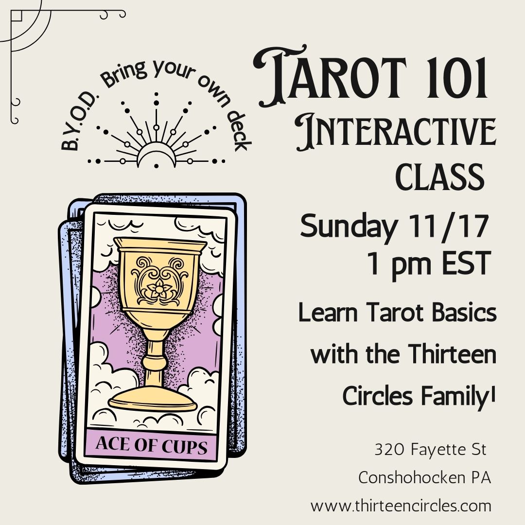 Tarot 101 Class - Sunday 11/17 1pm EST