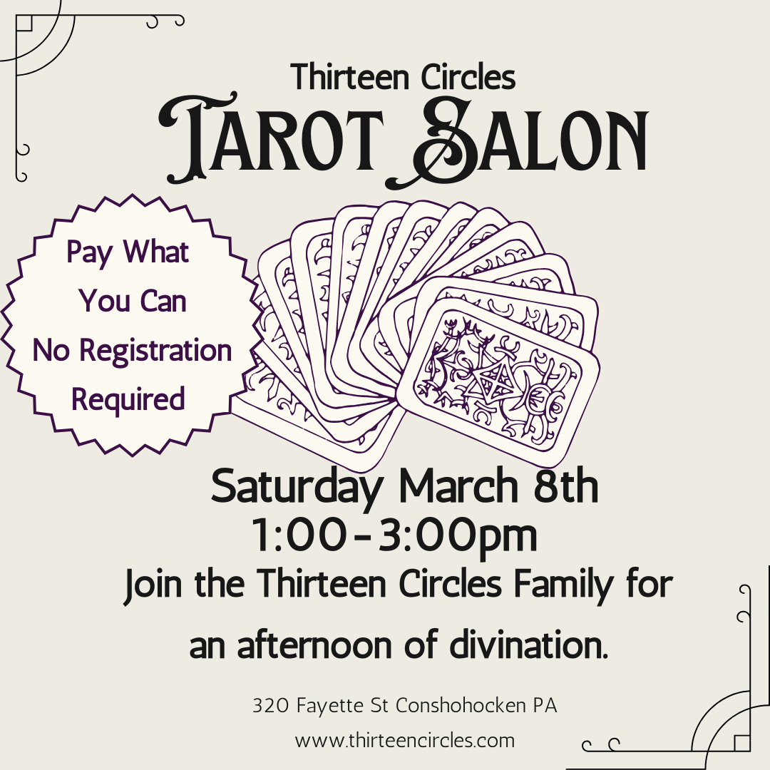 Tarot Salon (Pay What You Can) - Saturday 3/8 1:00-3:00pm EST