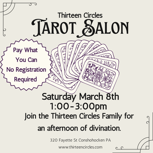 Tarot Salon (Pay What You Can) - Saturday 3/8 1:00-3:00pm EST