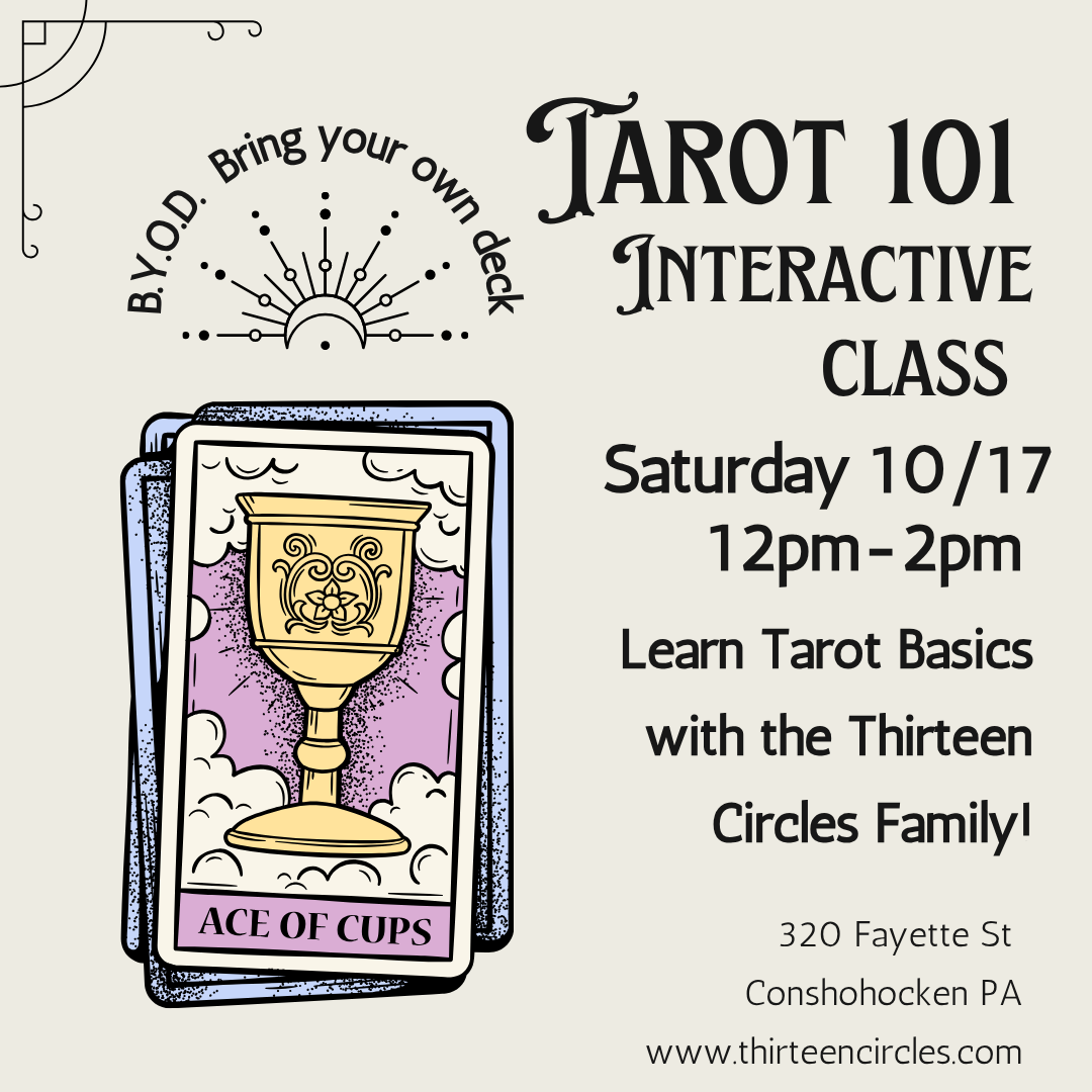 Tarot 101 Class -Saturday OCtober 17th 12pm-2pm