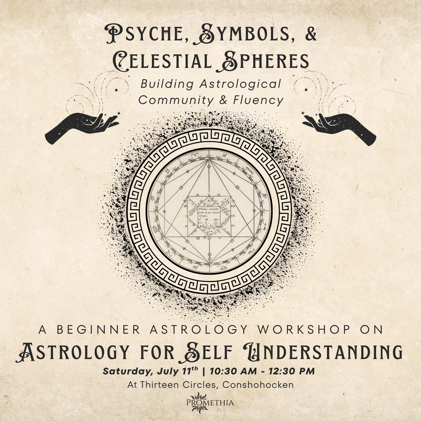 Saturday July 11th - Beginner Astrology Workshop 10:30am-12:30pm